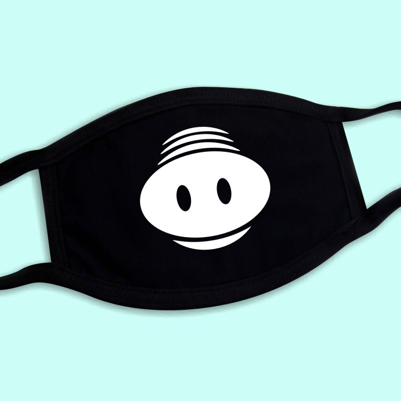 猪鼻子表情口罩男女卡通黑色潮个性韩版骑行防晒防风防尘透气纯棉
