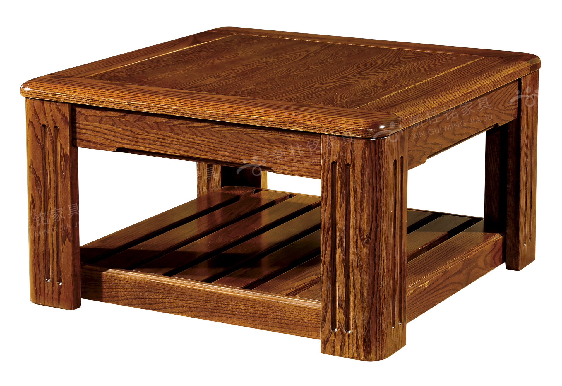 新桂铭厂家直销 现代中式客厅沙发茶几组合套装 北美红橡实木家具