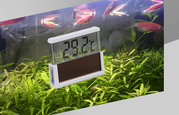 睿思鱼缸电子温度计高精度水族温度计太阳能温度计光能温度计