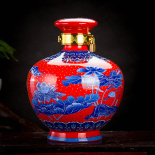 景德镇家用仿古10斤20斤装酒坛白酒坛子酒瓶陶瓷器酒壶装酒容器