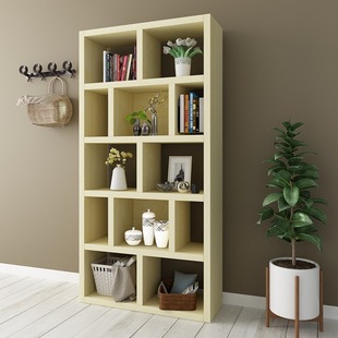 2018现代简约书柜多规格办公客厅屏风架门厅玄关柜不规则错开格子