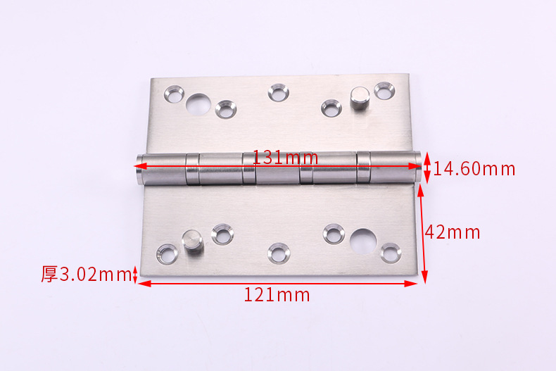 不锈钢防盗合页 不锈钢带钉防盗门防盗钉合页 门用防撬防盗钉合页
