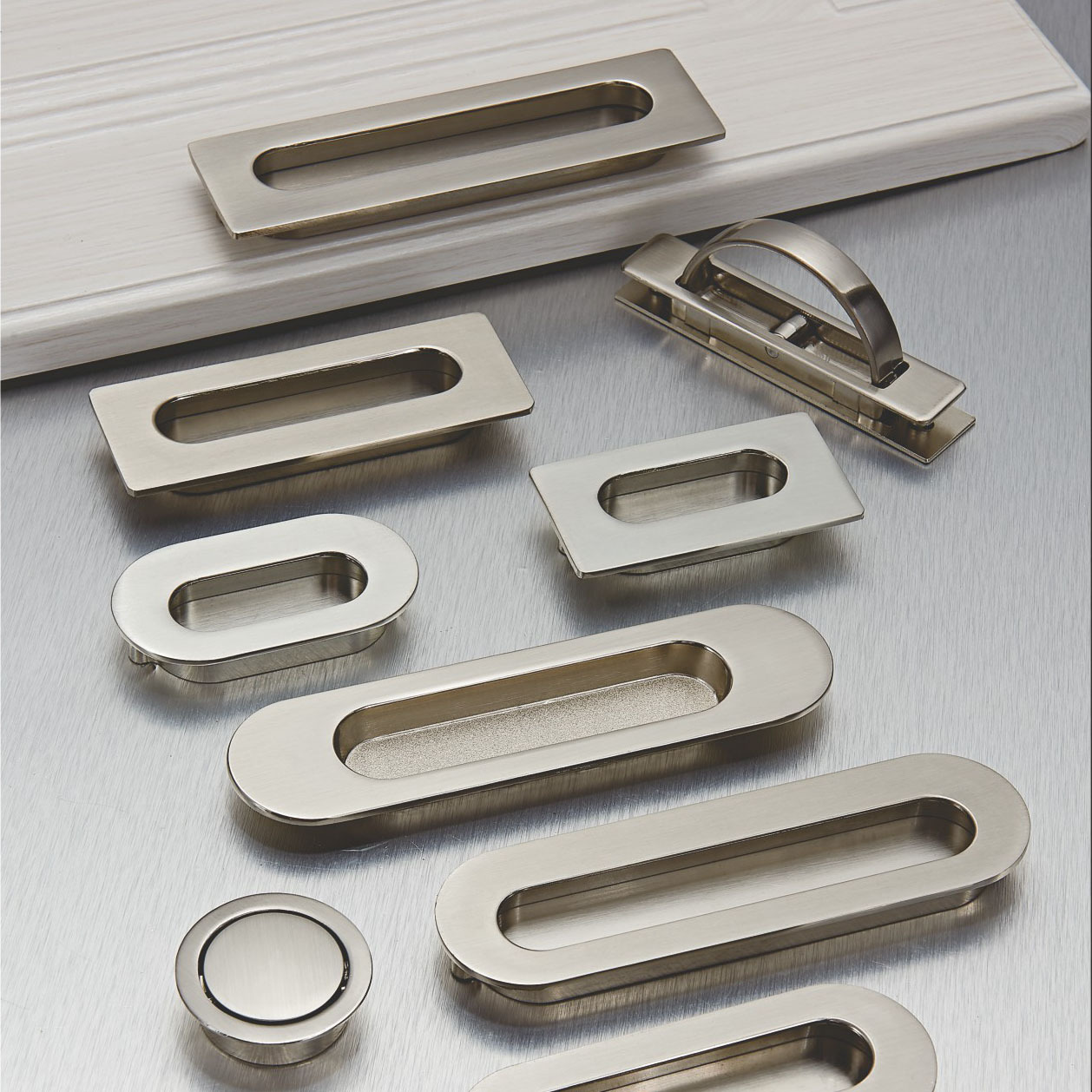 嵌入式暗拉手 开槽内嵌式暗藏明装暗扣手隐形柜门抽屉榻榻米拉手