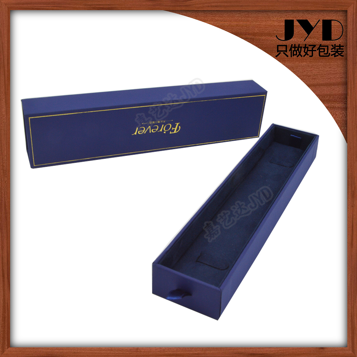 (货源稳定)热销产品烫金触感纸丝带抽拉盒高档耳环包装盒