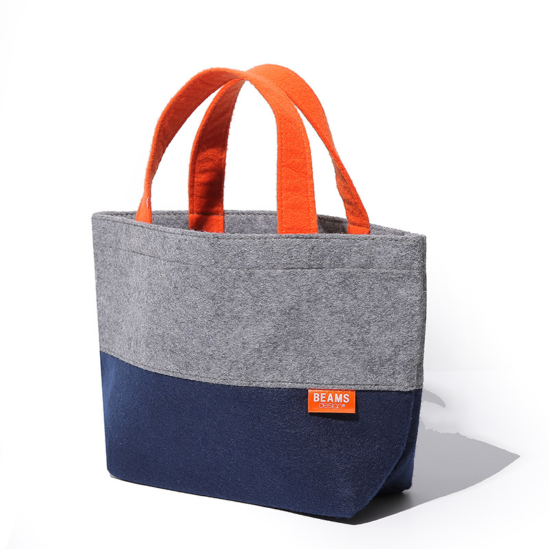 定制订做毛毡包 毛毡手提袋 时尚毛毡布购物手提毛毡包 可log