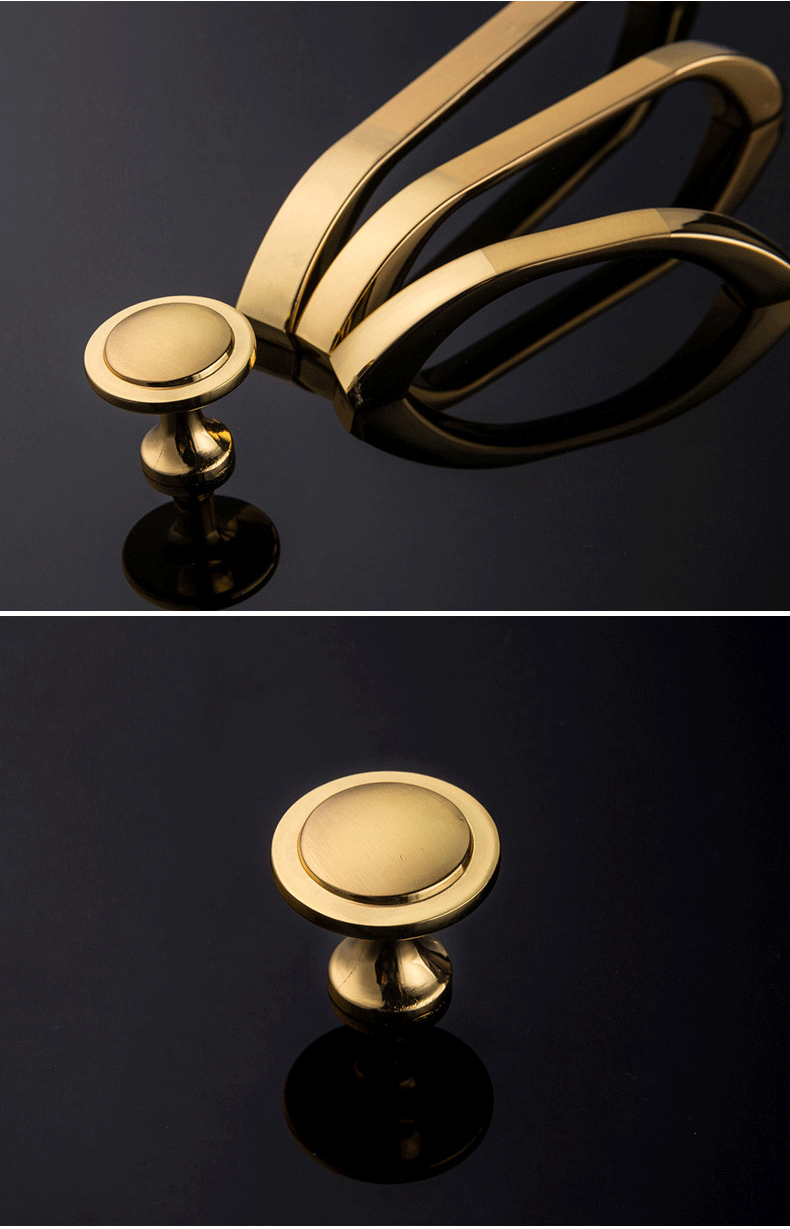 橱柜抽屉拉手美式黑色衣柜门把手现代简约欧式五金柜子单孔小拉手