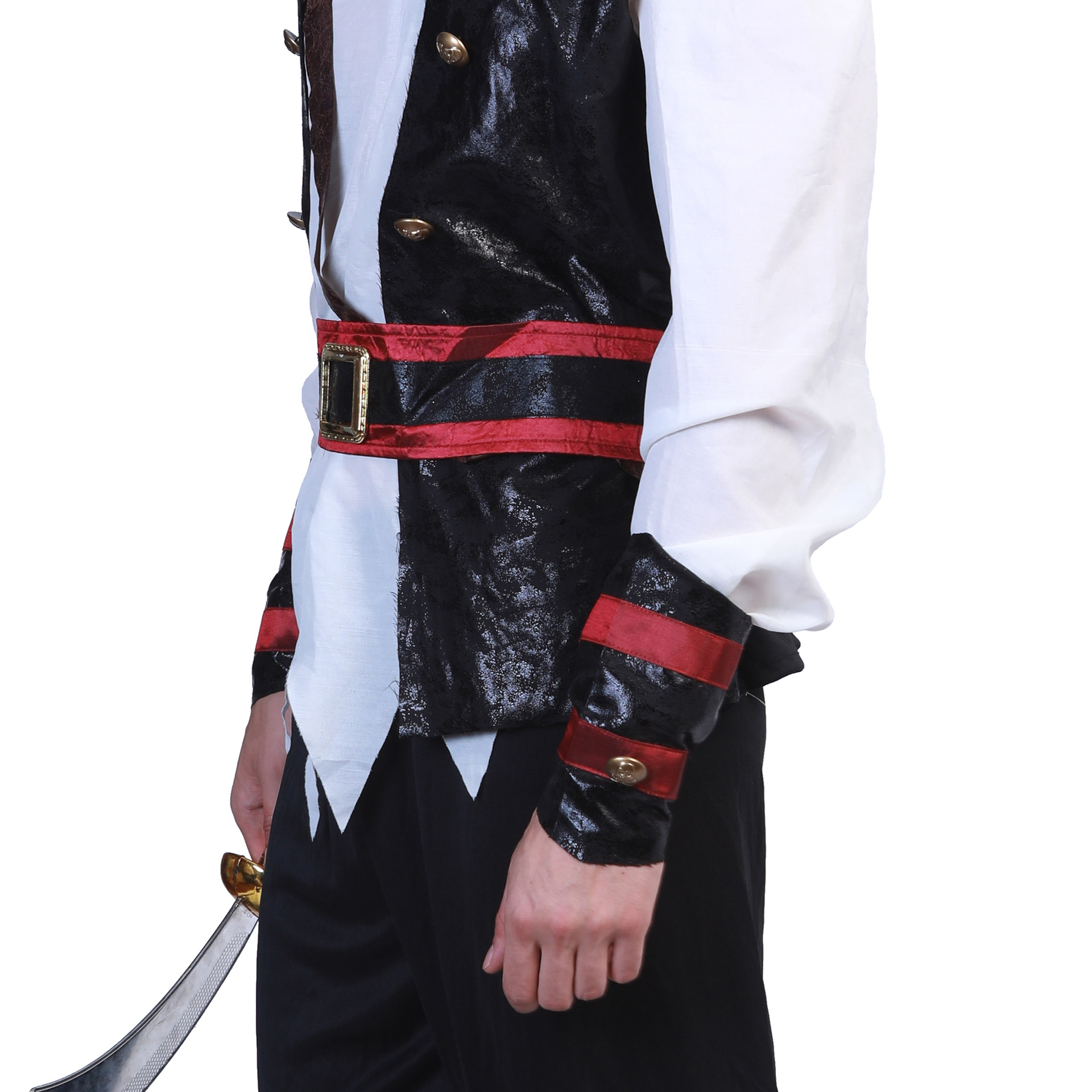 亚马逊wish跨境专供万圣节角色扮演服装halloween海盗马甲表演服