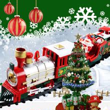 跨境直供圣诞电动轨道车 小火车玩具 儿童电动小汽车玩具外贸