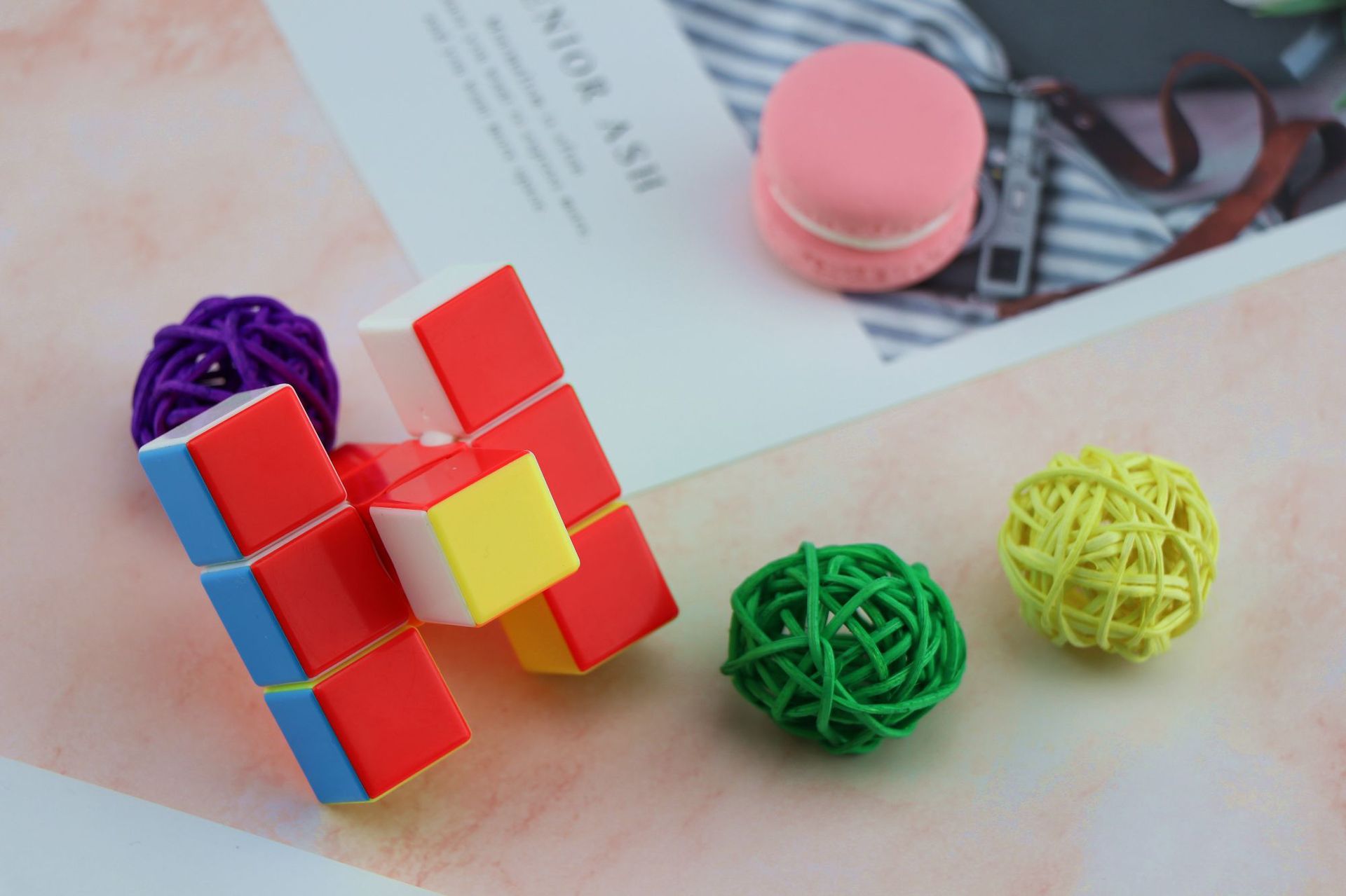 永骏133一阶魔方 1阶 单阶顺滑一层异形魔方 益智玩具初学者 彩色