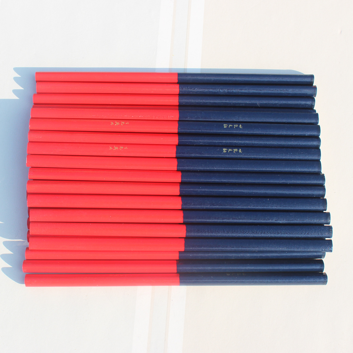 红蓝双头双色铅笔彩色铅笔订制logo儿童绘画木工铅笔会议商务批发