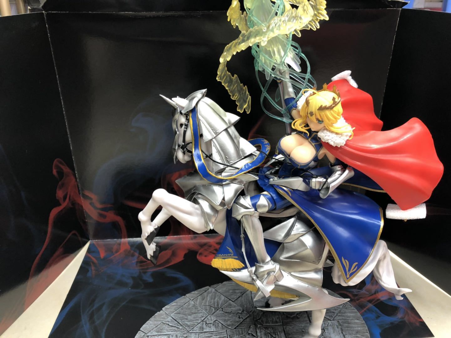 fate fgo 白枪呆saber lancer 骑马枪兵 阿尔托利亚手办0