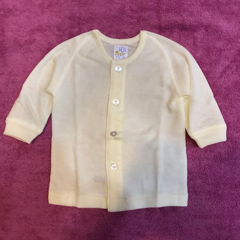 现货正品日本牌轻薄暧上衣儿童宝宝羊毛混纺 鸡仔唛 婴儿保暧内衣