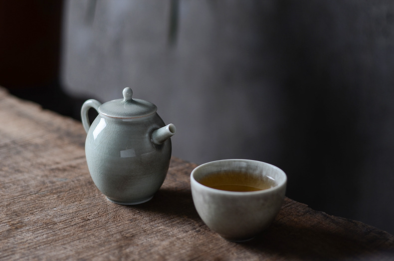 景德镇品茗杯陶瓷若琛杯苏打汝窑开片茶盏单杯景德镇功夫茶杯茶具