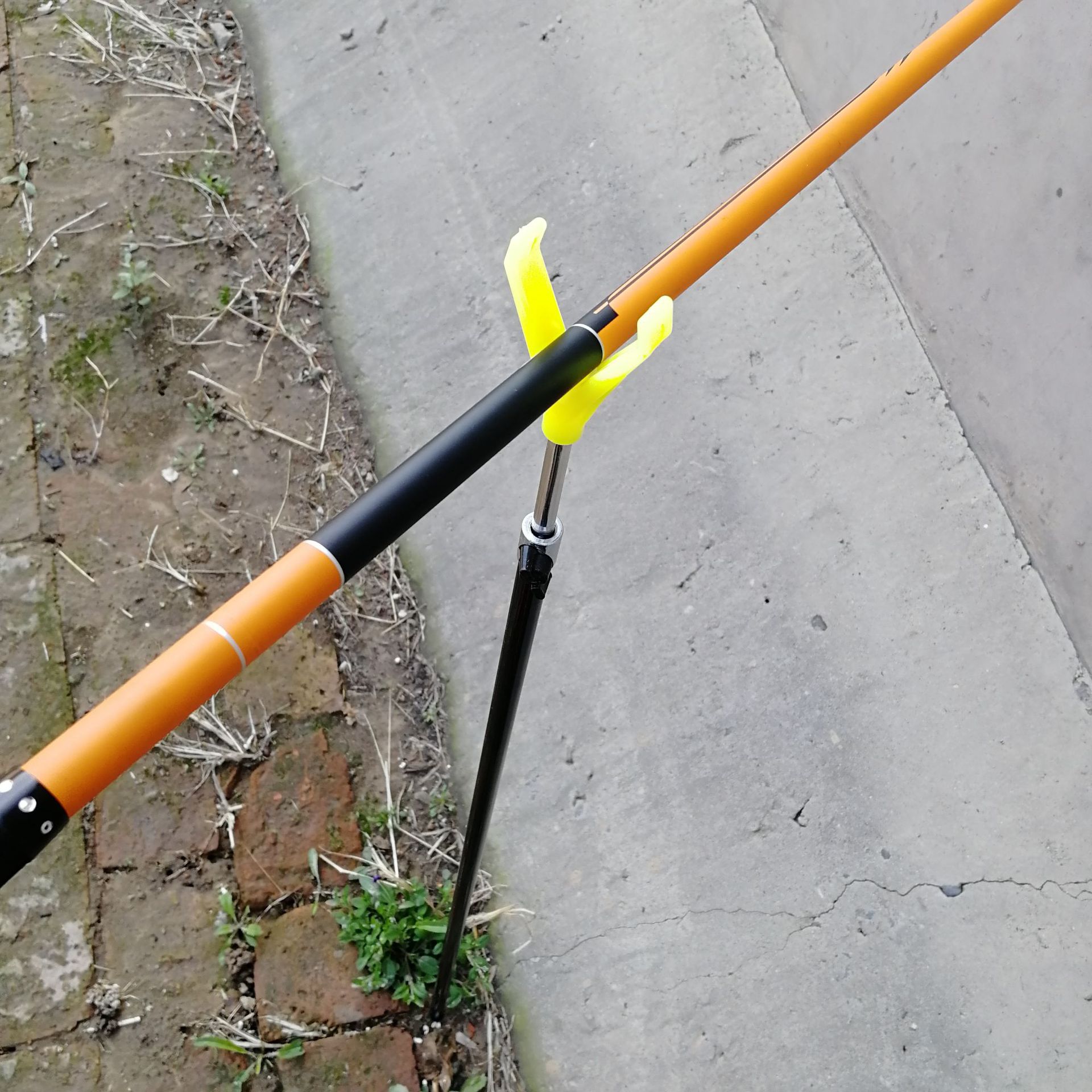 批发鱼竿支架地插海竿支架定位简易金属不锈钢y型架杆垂钓用品