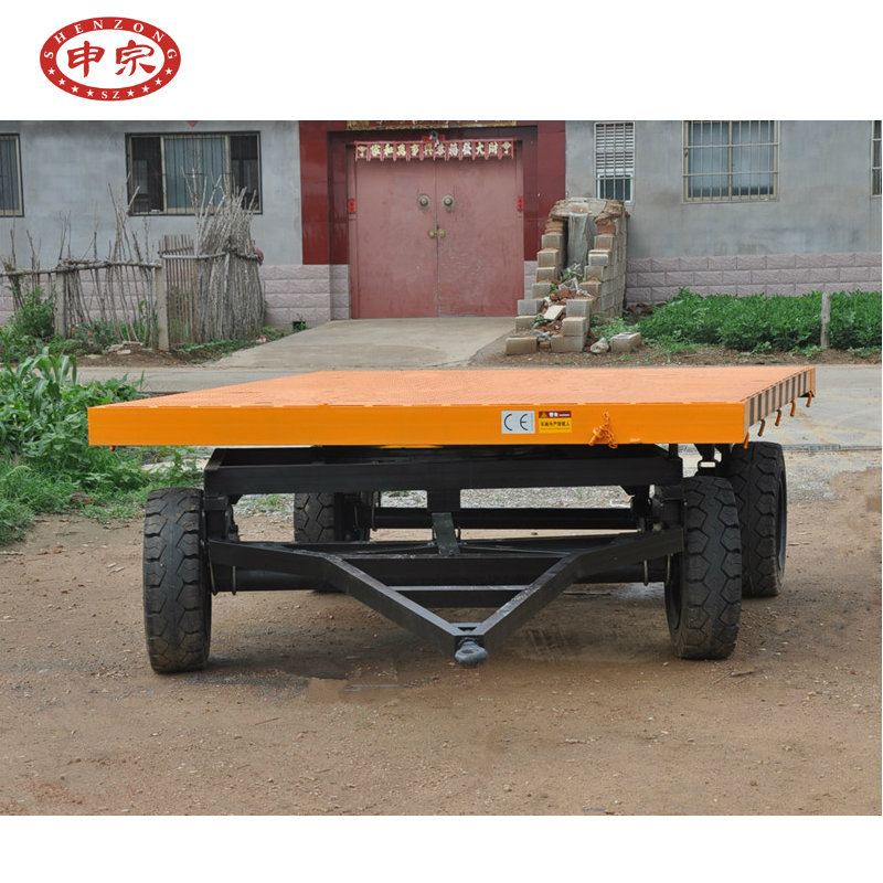 厂家销售低平板拖车 带减震带转盘悬浮式车架5t低平板拖车