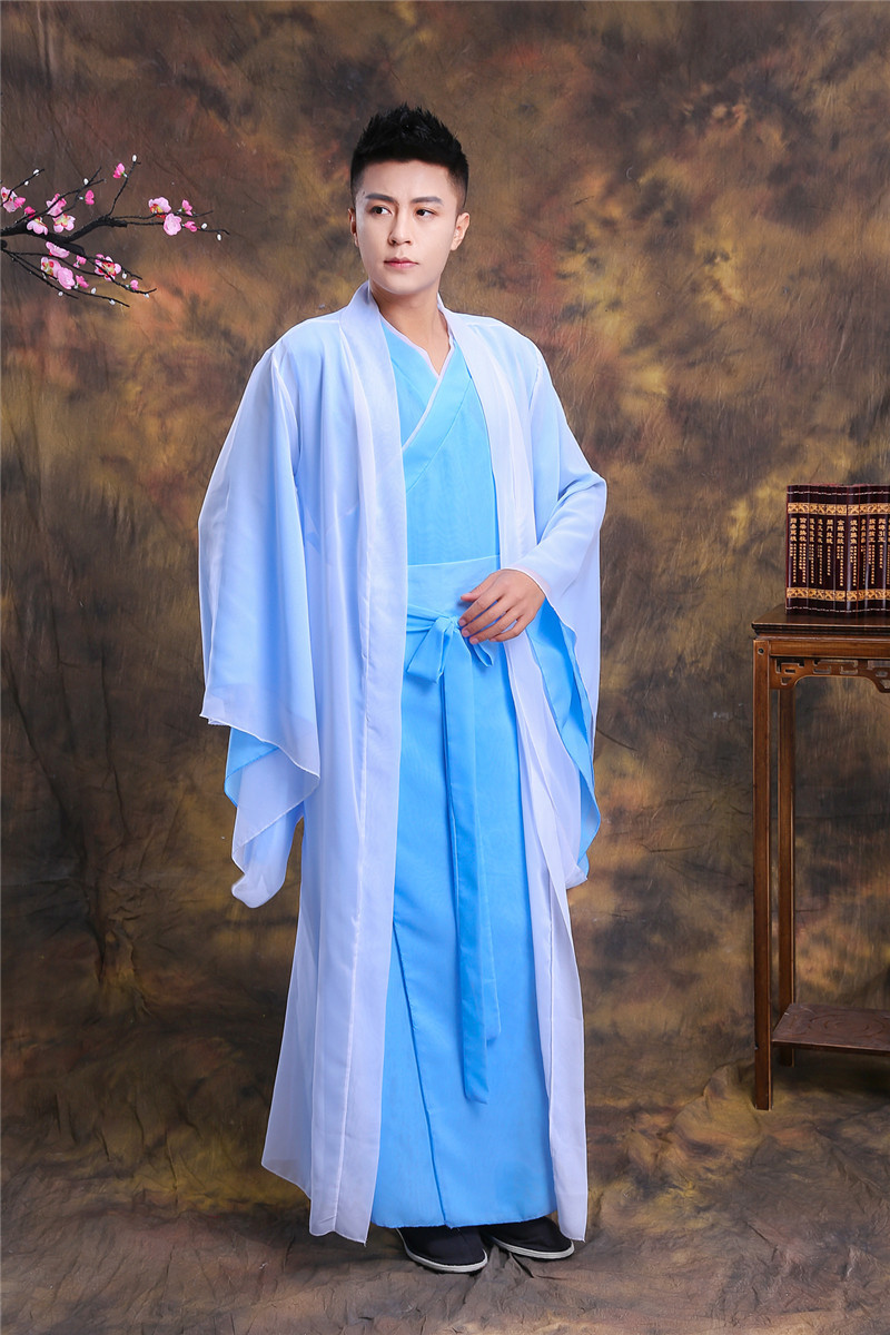 新款汉服古装co服装古典舞演出服交领大袖衫男女侠侣古代衣服