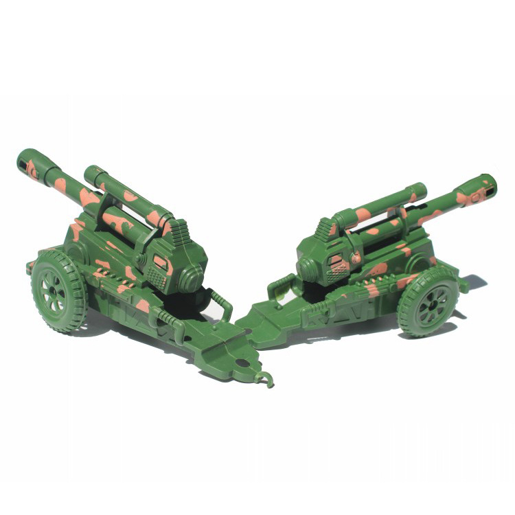 二轮导弹发射钩炮 军事带轮大炮模型心理沙盘摆件配件模型玩具