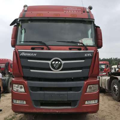 出售17年欧曼 二手半挂车 二手牵引车头490马力 国五手续 带强险