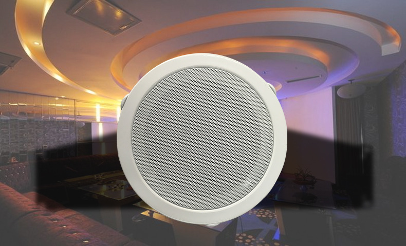 工厂直供定压吸顶音响广播4/5/6寸天花喇叭店铺背景音乐 吸顶音箱