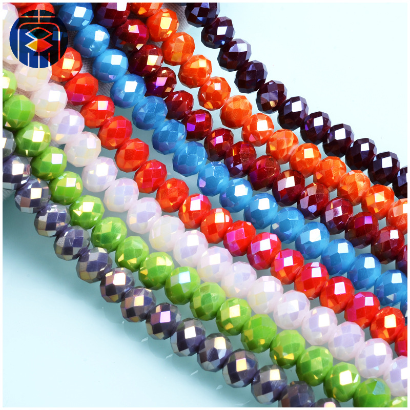 c192-c230 电镀色 水晶扁珠 2/3/4/6/8/10mm 饰品配件扁珠批发