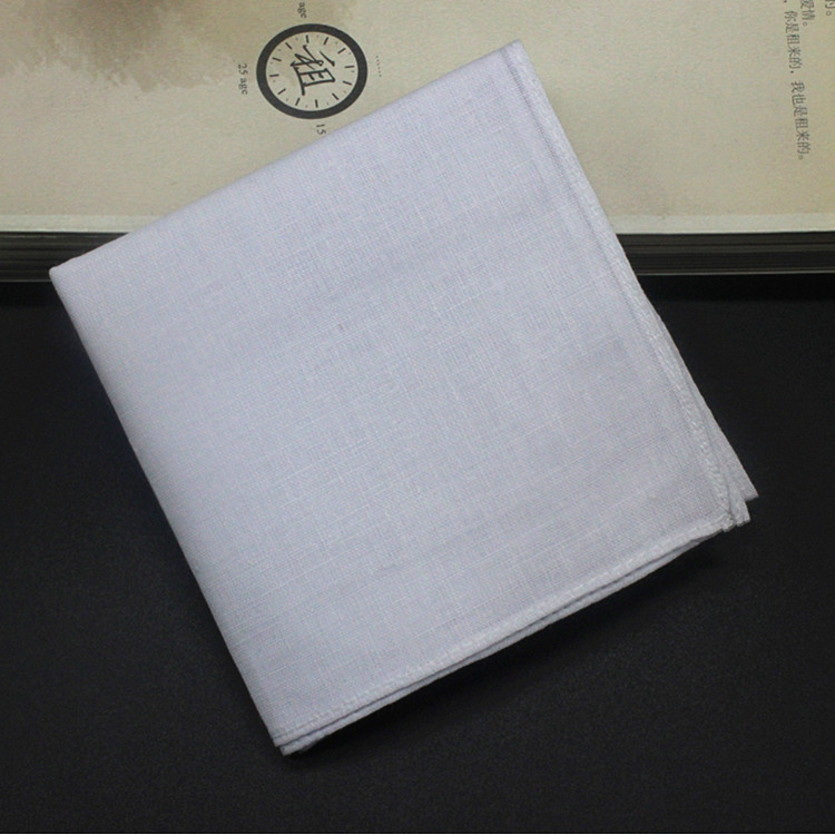 纯棉纯白手帕 纯色手帕 diy手帕 扎染 漂染 手工 学生制作40cm