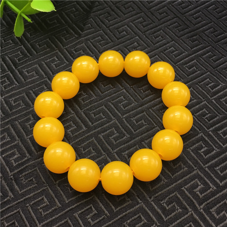 Imitation Beeswax round Beads Bracelet Single Circle Bead Bracelet Ethnic Style Unisex 12-18mm Gift Gift