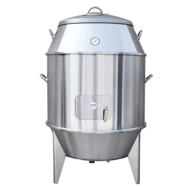 批发商用木炭烤鸭炉80公分90公分果木烤鸭炉圆筒形炭火无烟烤鸡炉