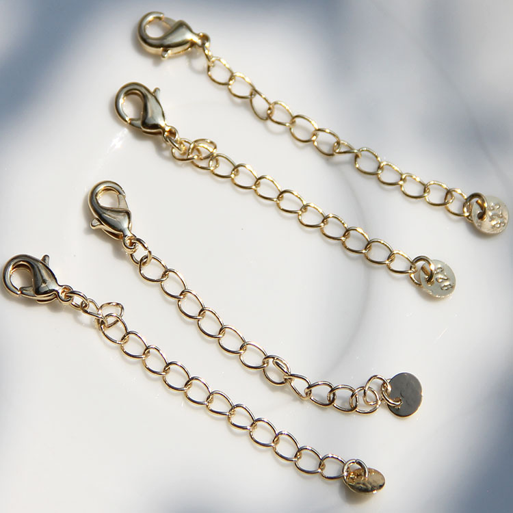 14k包金链子diy饰品配件 水滴尾链/延长链 长约6.5cm饰品批发