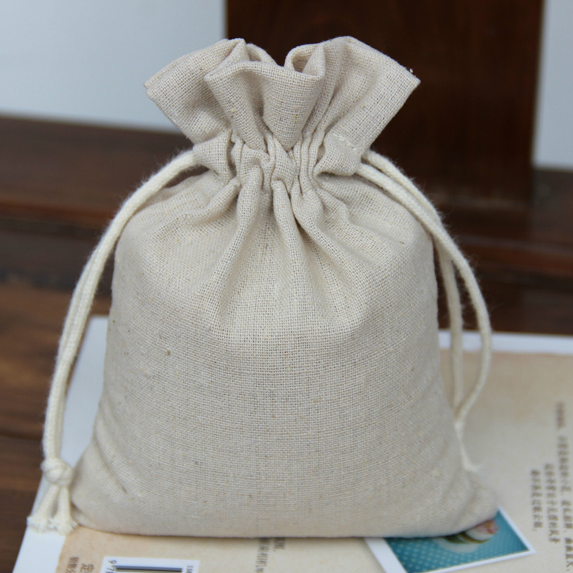 棉布束口礼品袋批发 饰品广告宣传袋定制 可加印刷