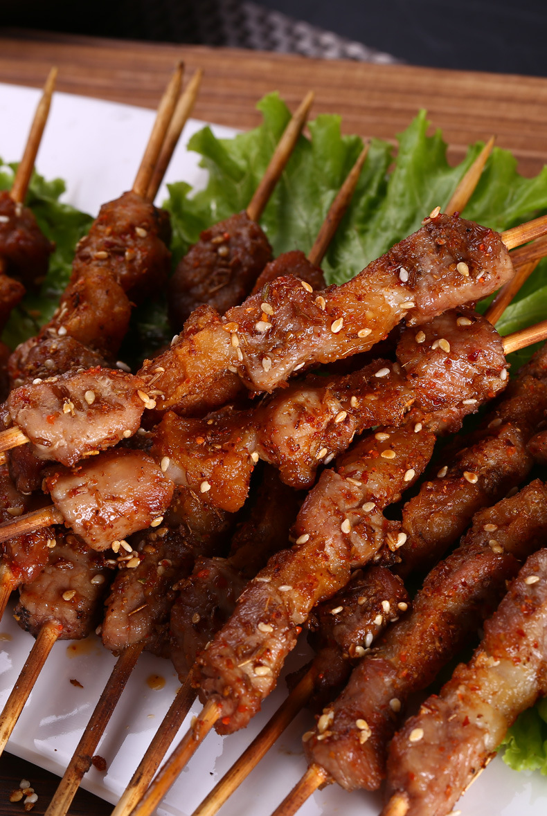 批发供应乐羊羊冷冻羊肉串 内蒙古烧烤羊肉串600g 烧烤食材