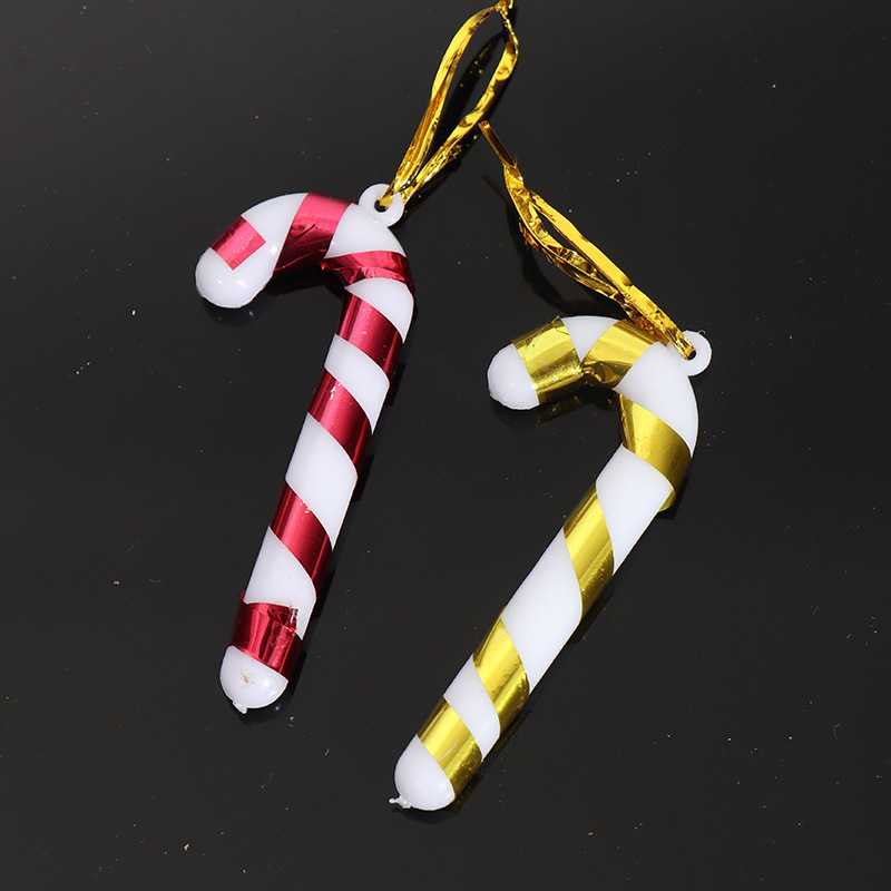 圣诞节装饰品圣诞树小拐杖挂件6个一包圣诞树装饰配件 圣诞小礼物