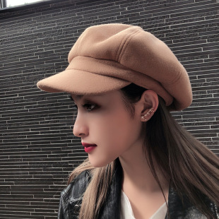 八角帽女款 秋冬贝雷帽韩版冬季日系女生帽子潮百搭时尚2018新款