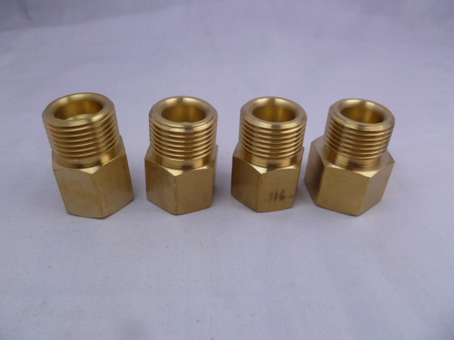 氧气 氮气减压阀转接头 钢瓶转接头内14 1/4 3/8 1/2转外g5/8变径