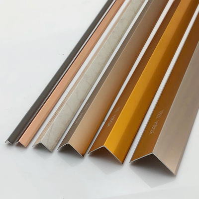 厂家直销铝合金包边条直角l型铝合金瓷砖修边条 包墙角转角修边线