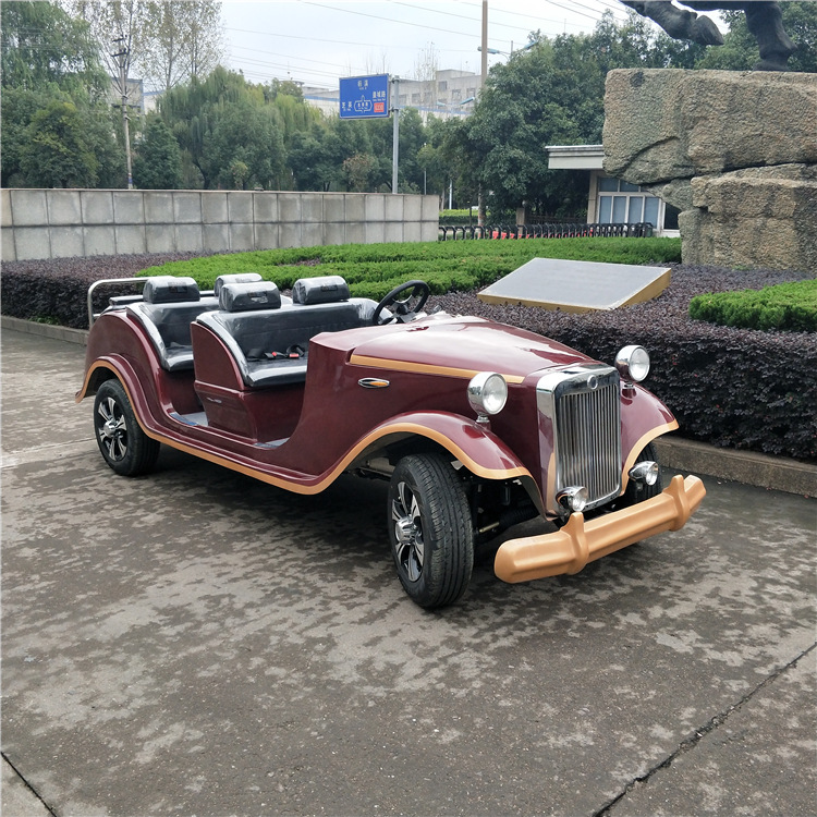 景区旅游观光游览警务巡逻代步油电两用低速四轮六座燃油助力车