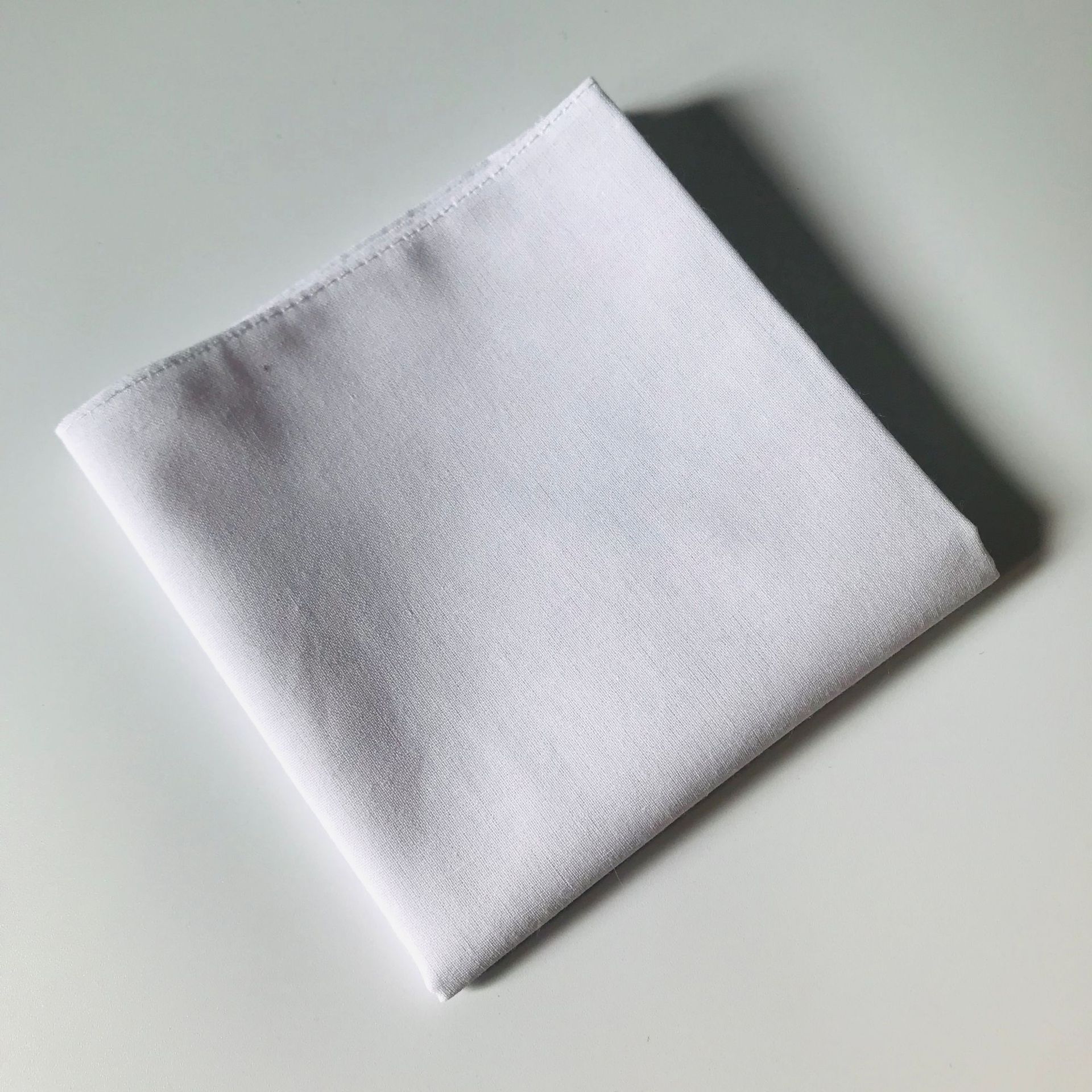 定制logo纯棉白手帕儿童绘画diy白色方巾宝宝手绘扎染素色小手绢