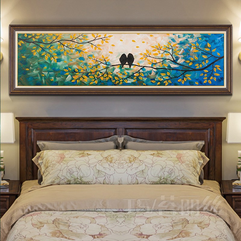 美式大气床头钻石画十字绣卧室欧式简约比翼鸟情侣贴钻绣5d砖石秀