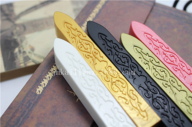 复古火漆蜡条 带芯火漆蜡 火漆印章专用 颜色logo可定制 火漆蜡棒