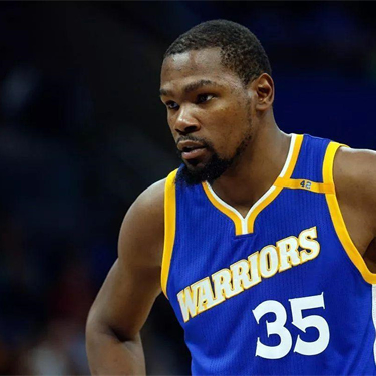 篮球球星勇士队杜兰特头像励志宽款熔岩手环 硅胶混色腕带 手链带