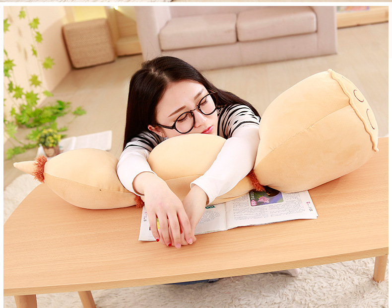 仿真莲藕蔬菜抱枕长条枕头卡通靠垫抱着睡觉娃娃韩国搞怪礼物批发