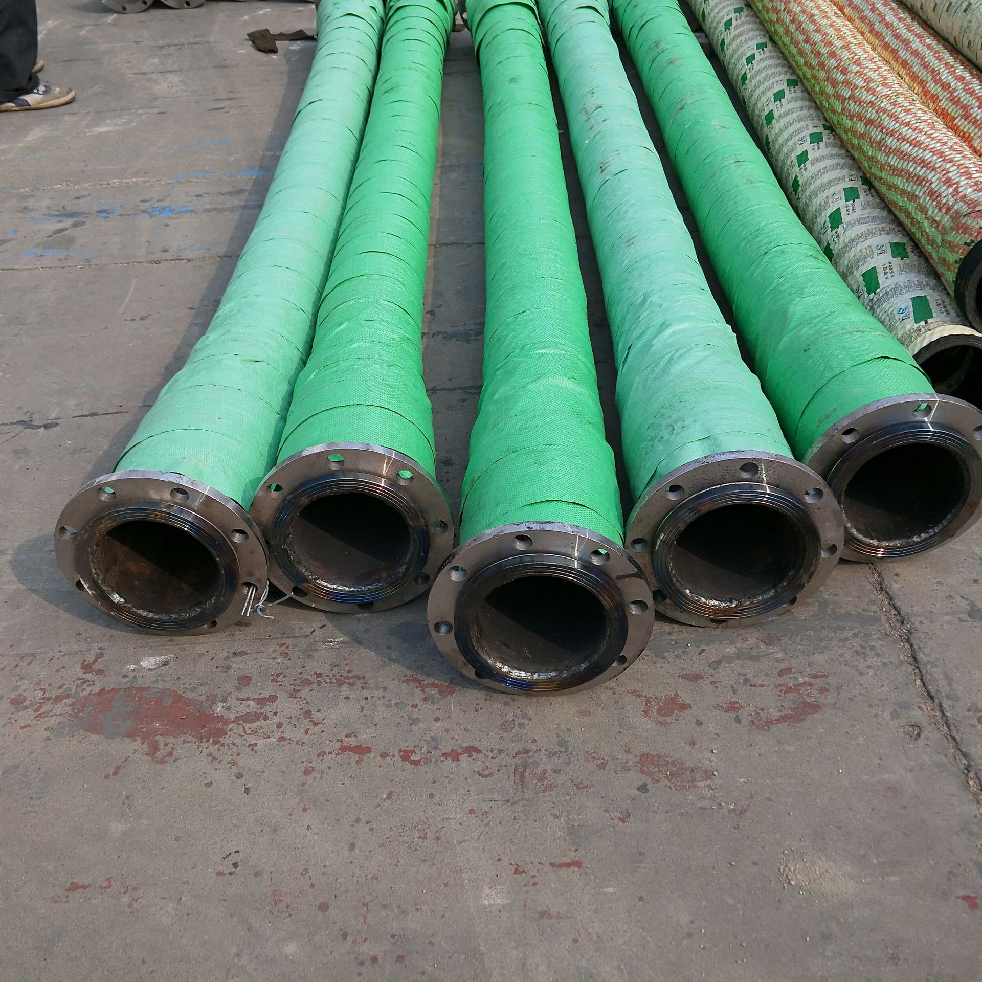 现货 大口径泵用吸排水橡胶软管 大口径法兰衬胶耐磨橡胶管