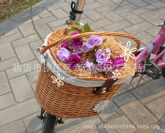 Yicheng Factory Wholesale High Quality Wicker Bicycle Basket with Favorable Price High Quality Bicycle Basket