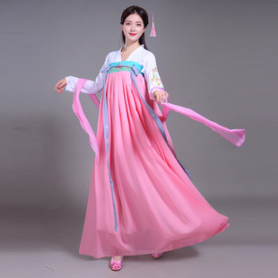 新款传统汉服女软烟罗襟齐胸襦裙改良夏款古装服装清新日常淡雅