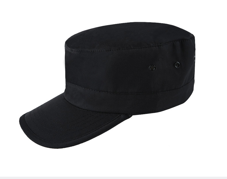 新式保安便帽夏季透气帽子 保安制服帽子棒球帽作训帽黑色