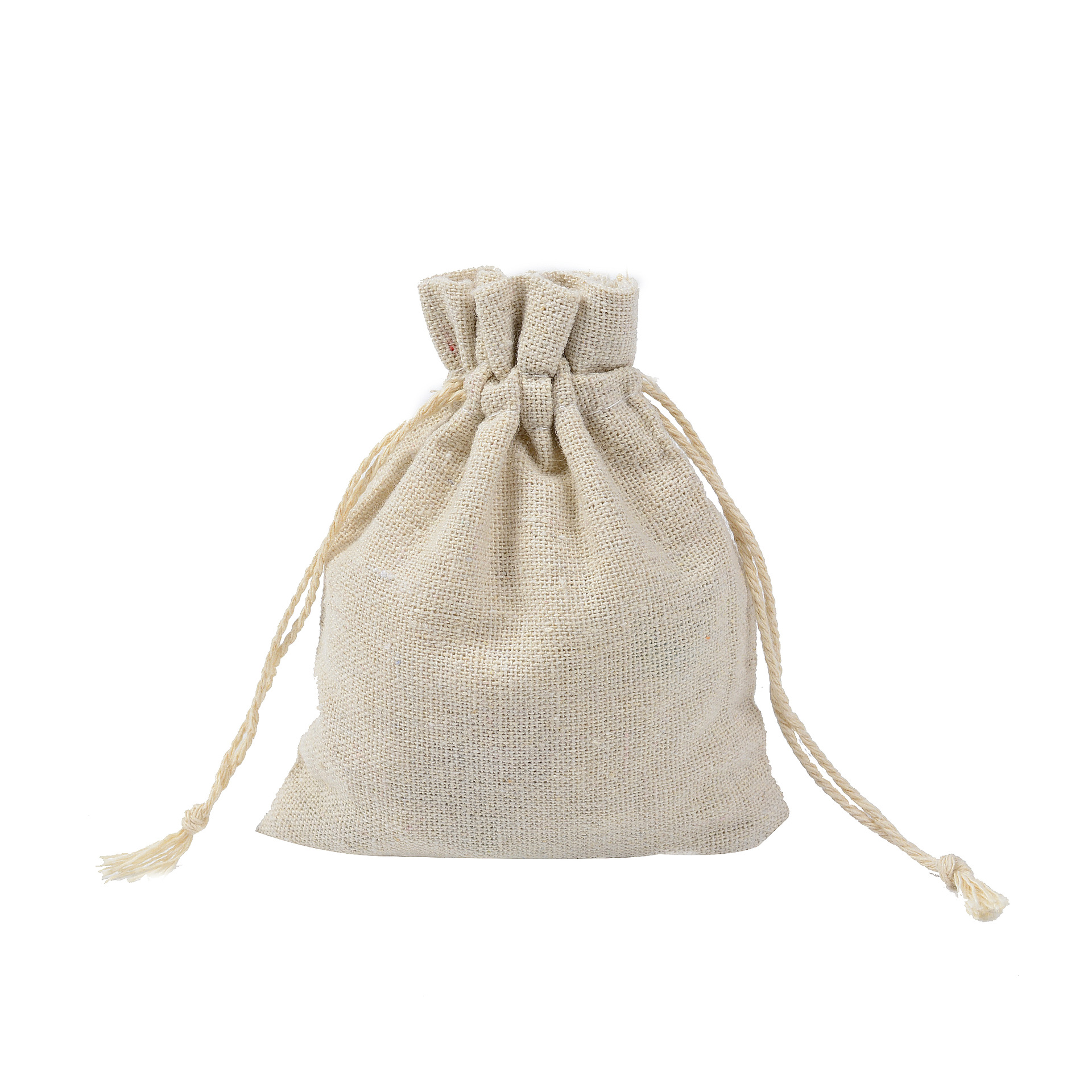 定制抽绳棉布袋 10*12束口空白首饰礼品布袋纯色棉麻收纳袋子