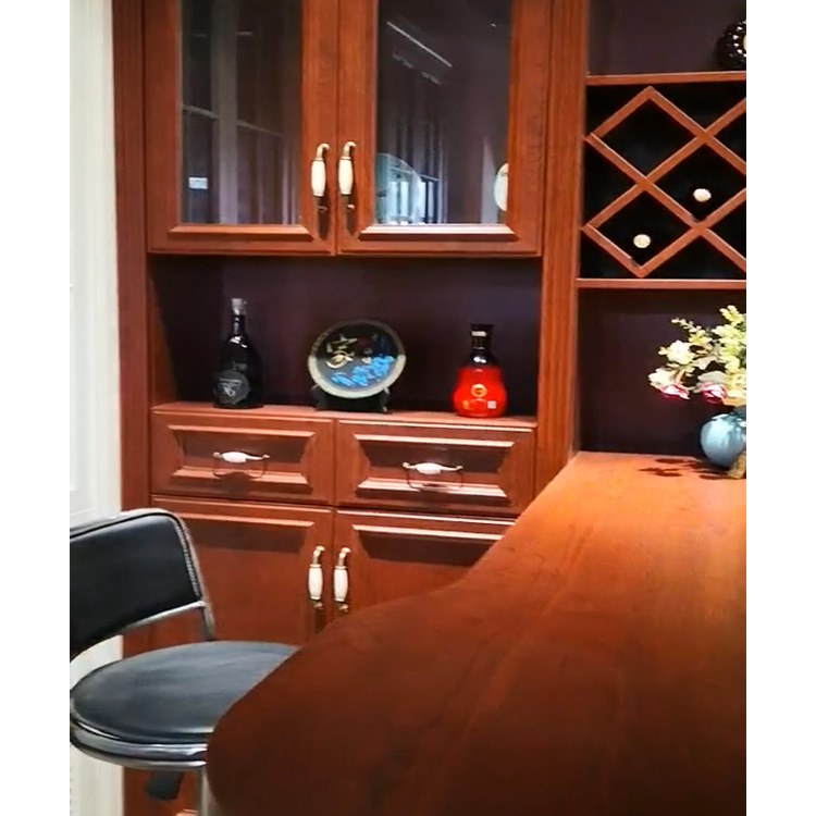 实木红酒柜柜门定制高端全屋竹木纤维拼框门板家具工厂直供