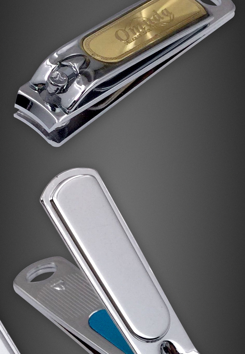 欧美达指甲钳美甲修甲刀指甲刀平口中号指甲剪带锉刀批发3019-2