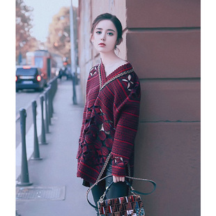 演员的诞生张雪迎古力娜扎明星同款毛衣女奚梦瑶复古镂空针织衫