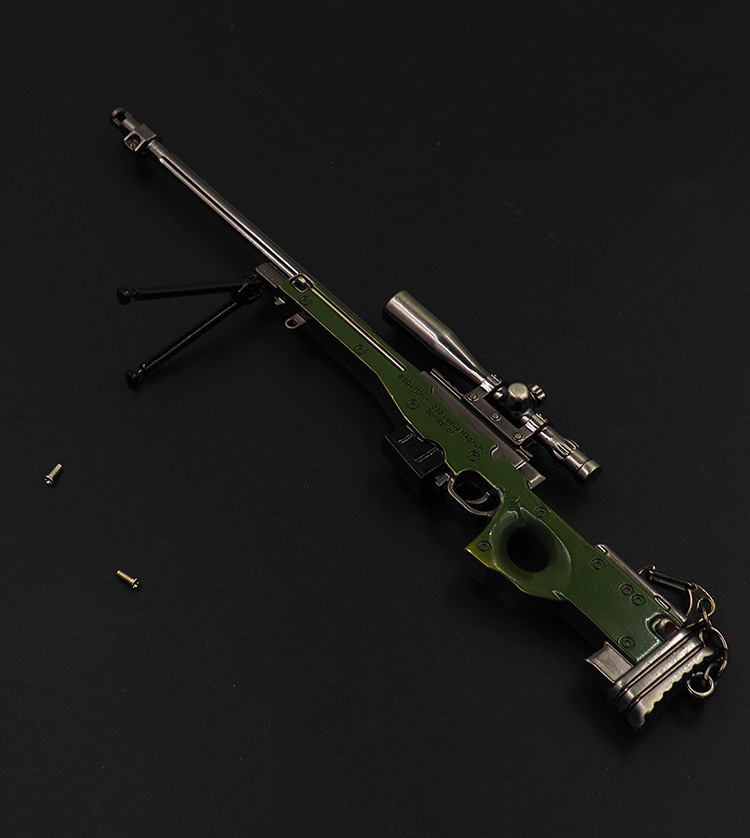 绝地周边枪模 awm狙击步枪 23厘米合金兵器武器