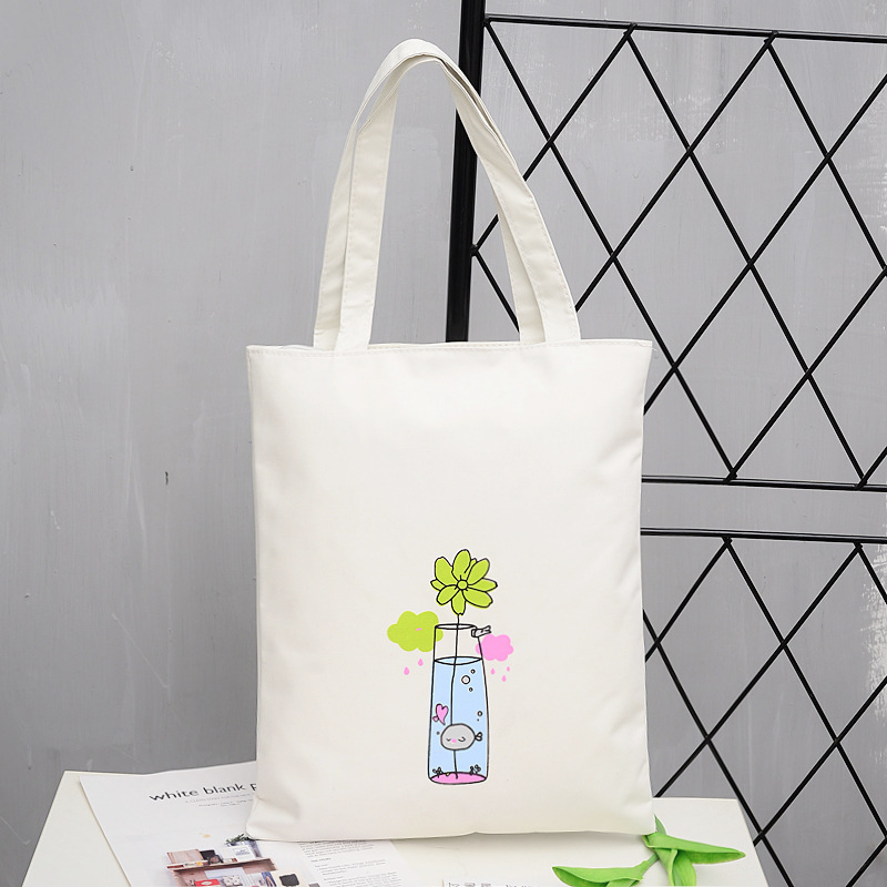 单肩包帆布印花菜兜子简约便携妈咪手提袋定制